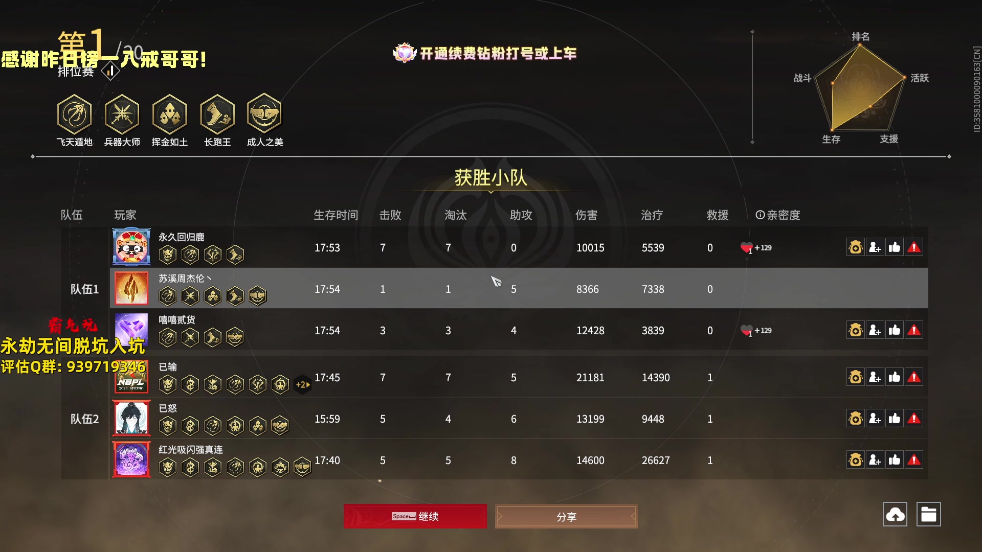 【2024-06-25 16点场】小铭XiaoMing阿：小铭：赛季末钻粉打号不排队！！