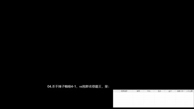 04.杀手辣子咖啡4-1，3vs0独影老蔡霸王