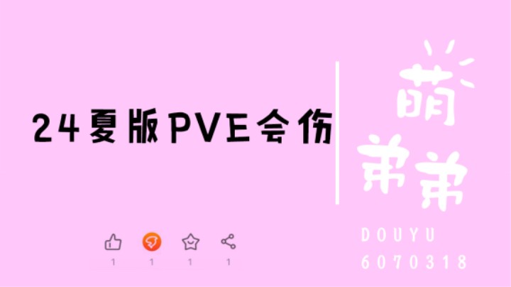 2024夏季版本PVE会伤