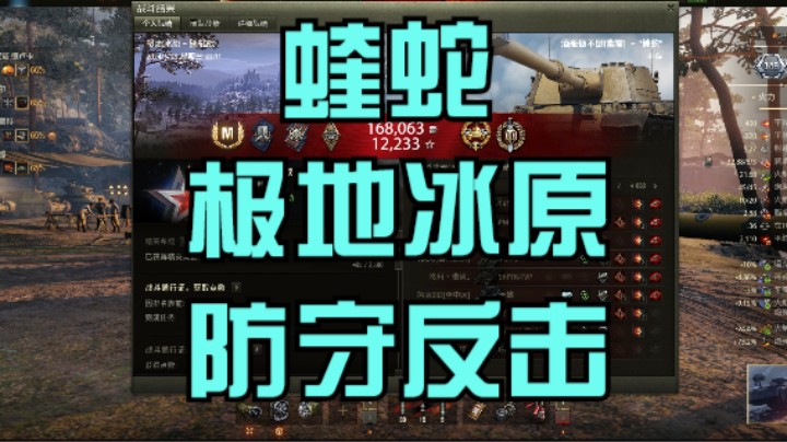 幽靈：266：蝰蛇极地冰原防守反击#坦克世界