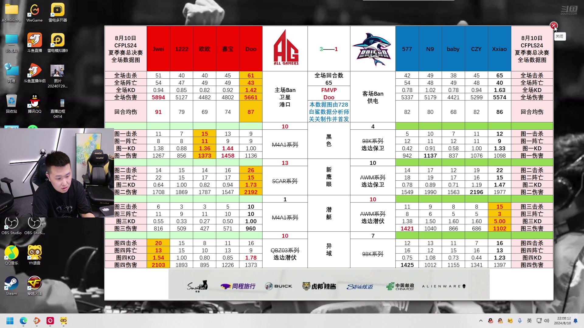 【2024-08-10 21点场】XR年鹏Enpi：一起看总决赛！