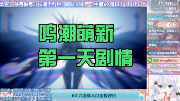 【鸣潮】冰之树的萌新第一天快乐剧情20240815 21点场