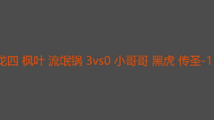 小哥哥找到一个好对手龙四