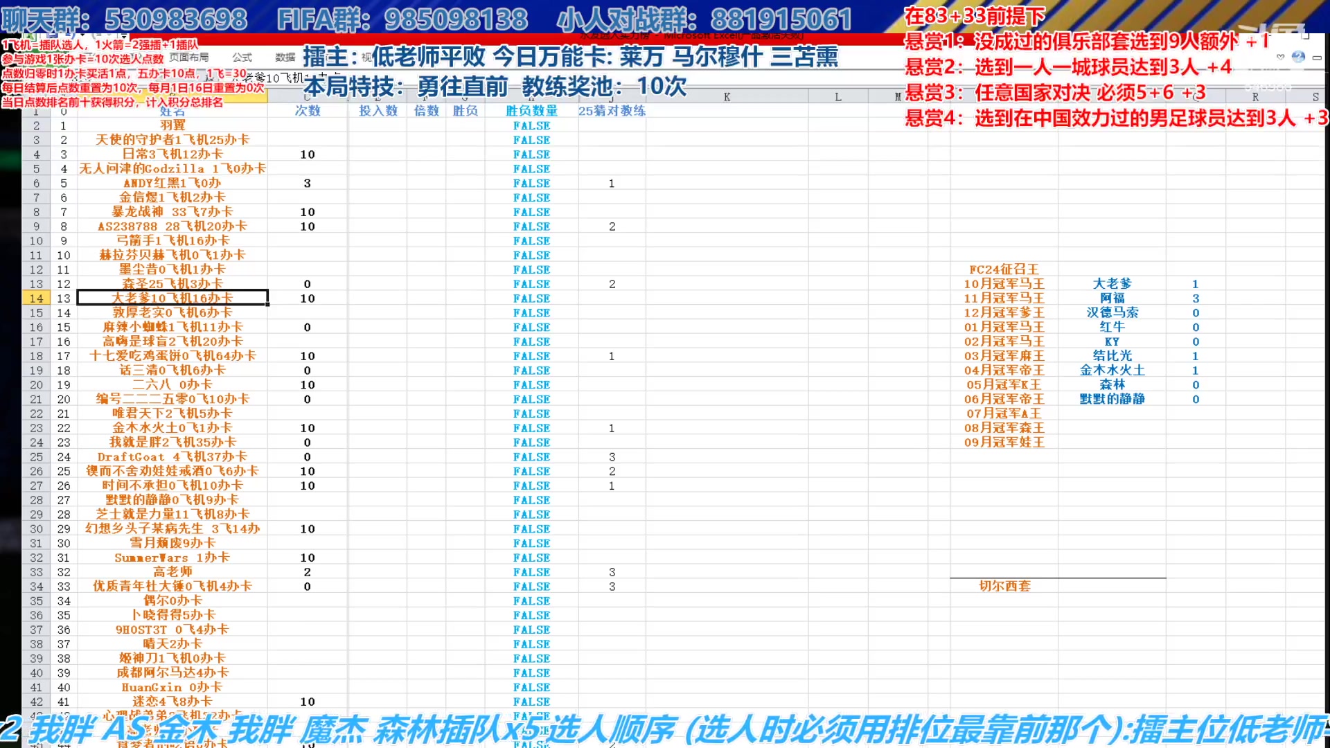 【2024-10-09 14点场】高老师爱足球：FC25征召选人，据说现在难求一胜？！