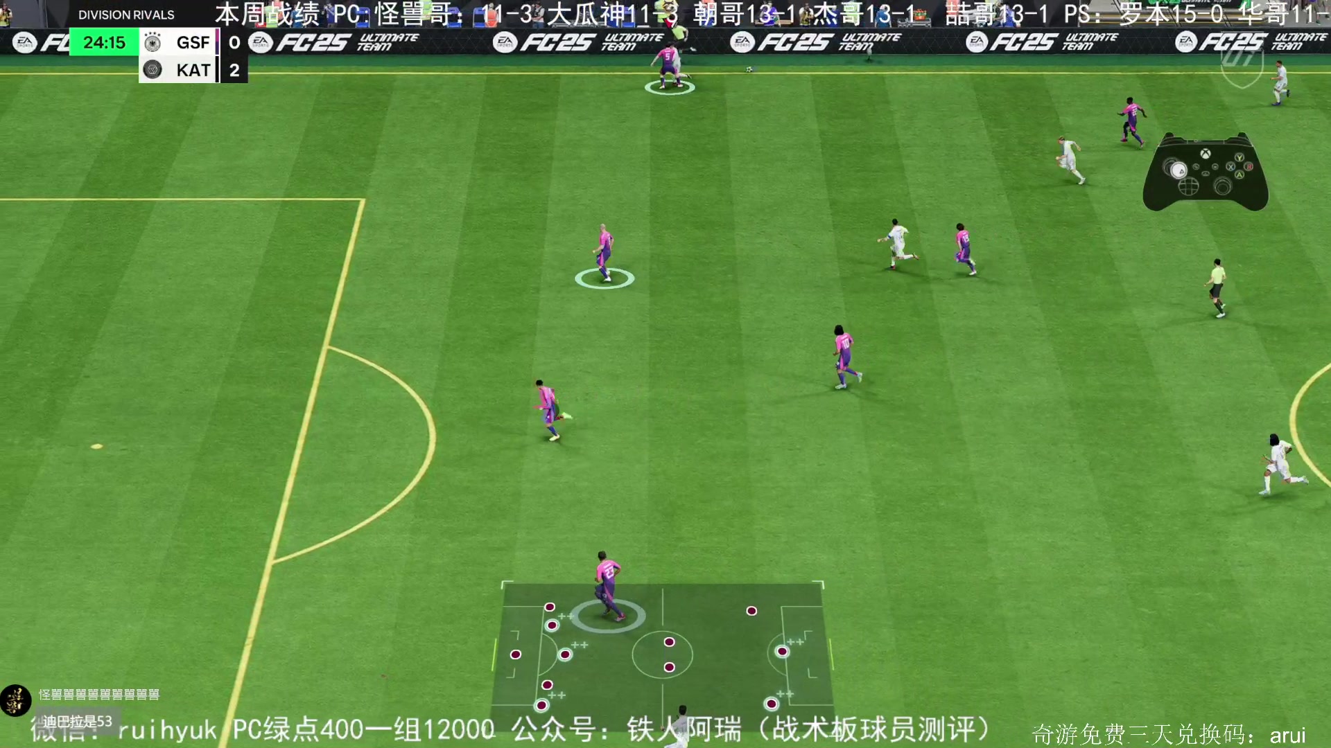 【2024-10-09 21点场】铁人阿瑞：FC25周赛，主播多久红温？