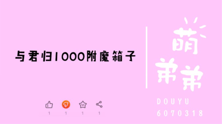 与君归1000附魔箱子