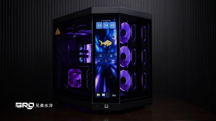 「ATX-HYTE Y70」AMD套餐分体式水冷主机展示