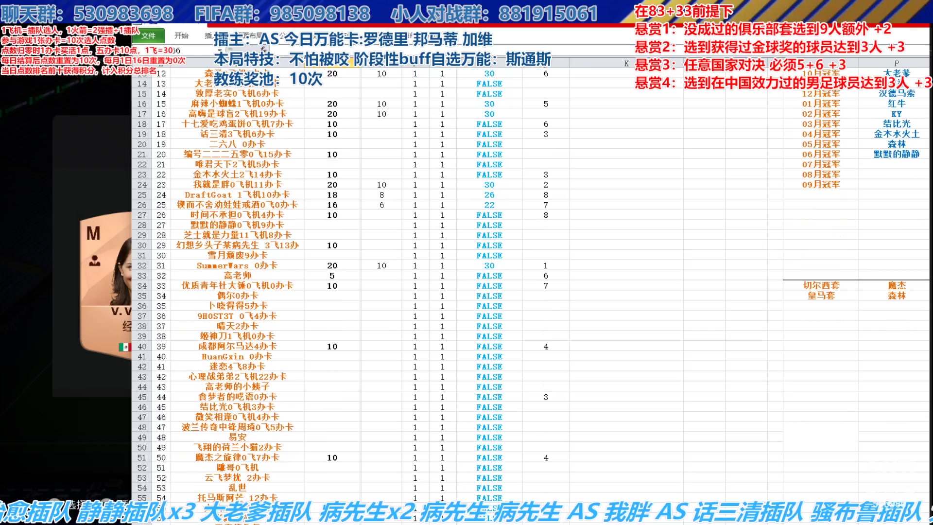 【2024-10-29 14点场】高老师爱足球：FC25征召，万能卡是今天最开心的三人