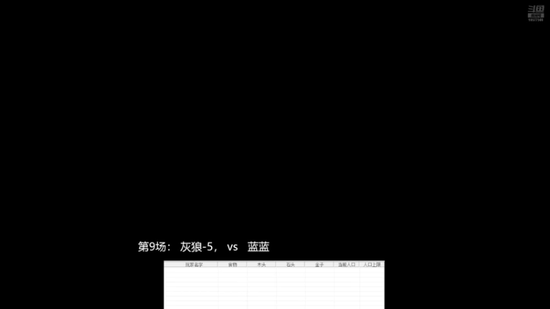 第9场:灰狼-5，2vs3 蓝蓝，上