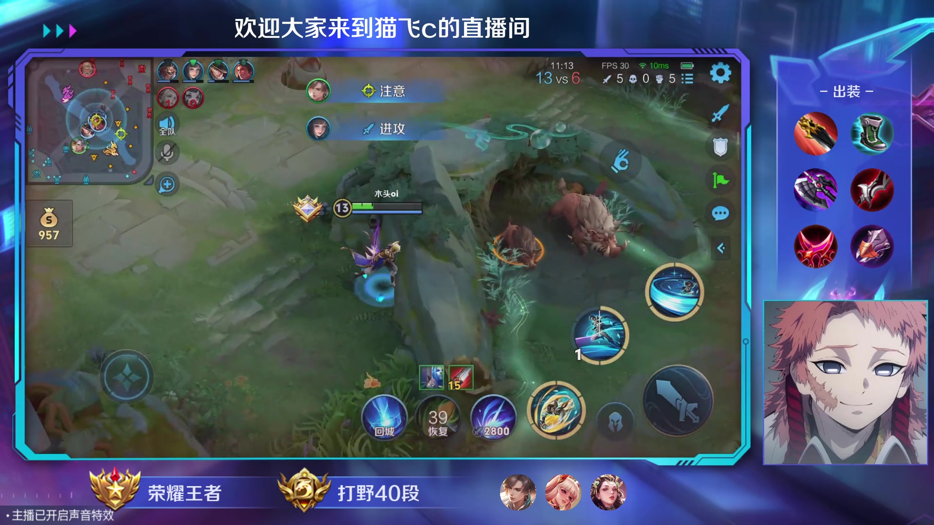 【2024-11-3 11点场】猫飞c:新手冲王者第一天