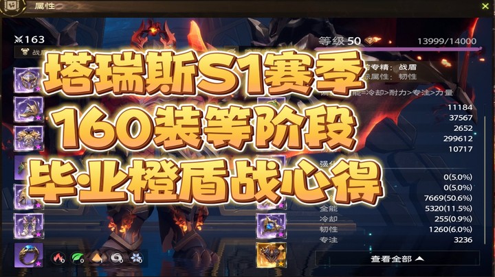 【战盾】160装等阶段毕业橙盾战心得