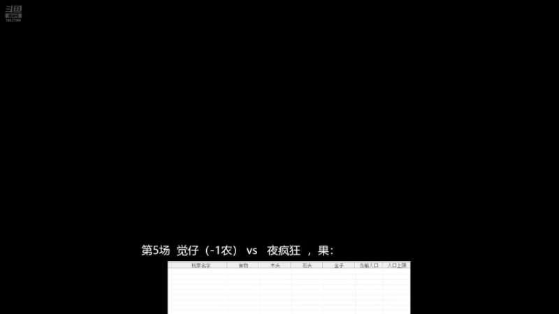 第5场 觉仔(-1农)3vs0夜疯狂，果:111