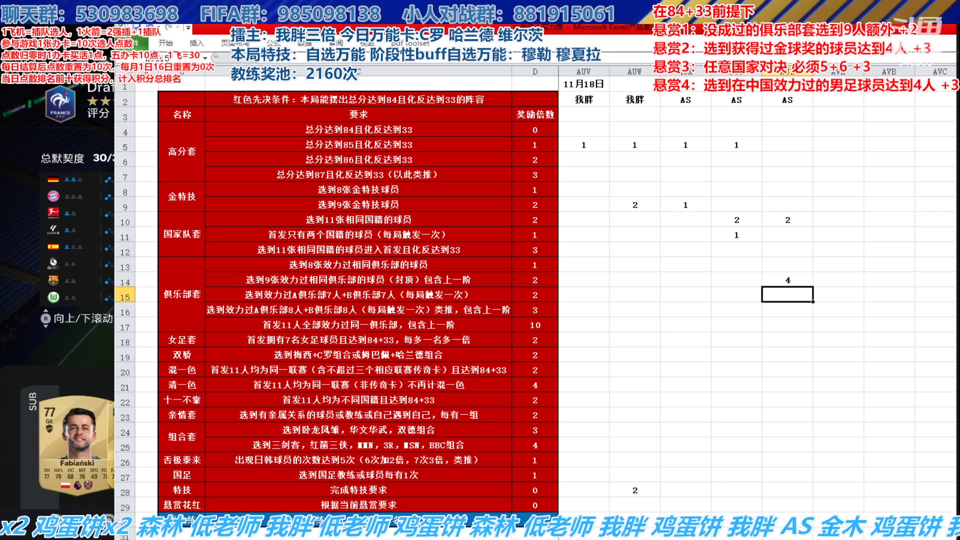 【2024-11-18 16点场】高老师爱足球：FC25征召选人，下半月新增特技~