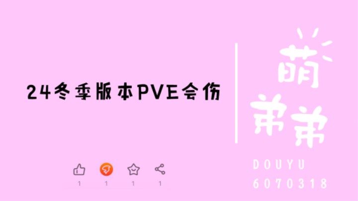 24冬季版本PVE会伤