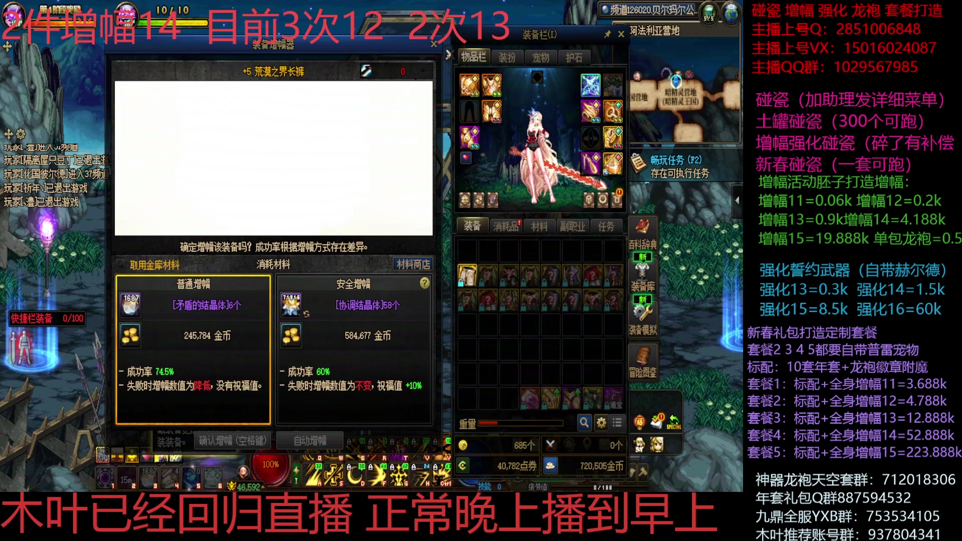 【2025-01-28 01点场】DNF木叶剑心：助理:新春礼包增幅碰瓷 木叶正常播