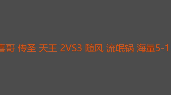 流氓锅决胜局地形很ok