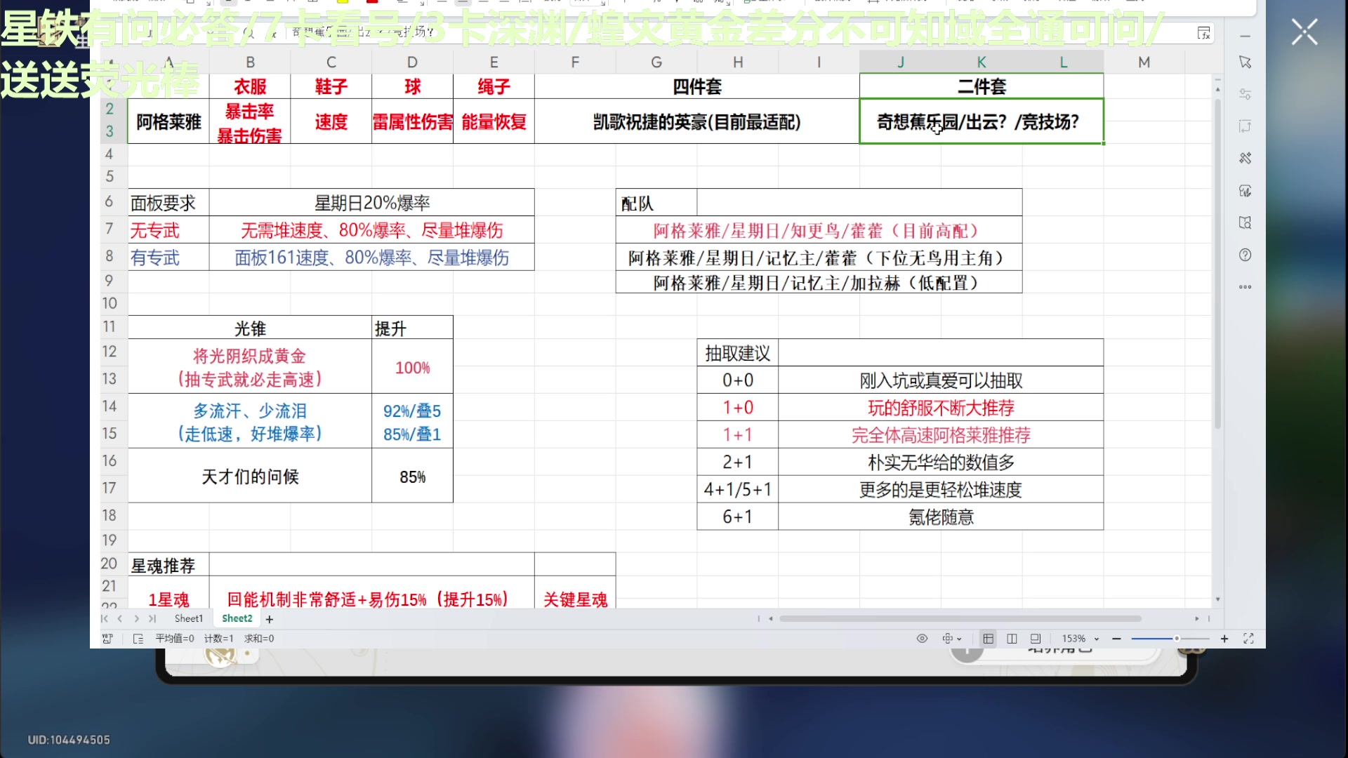【2025-02-05 13点场】欧根er：[直播]阿格莱雅全方面讲解