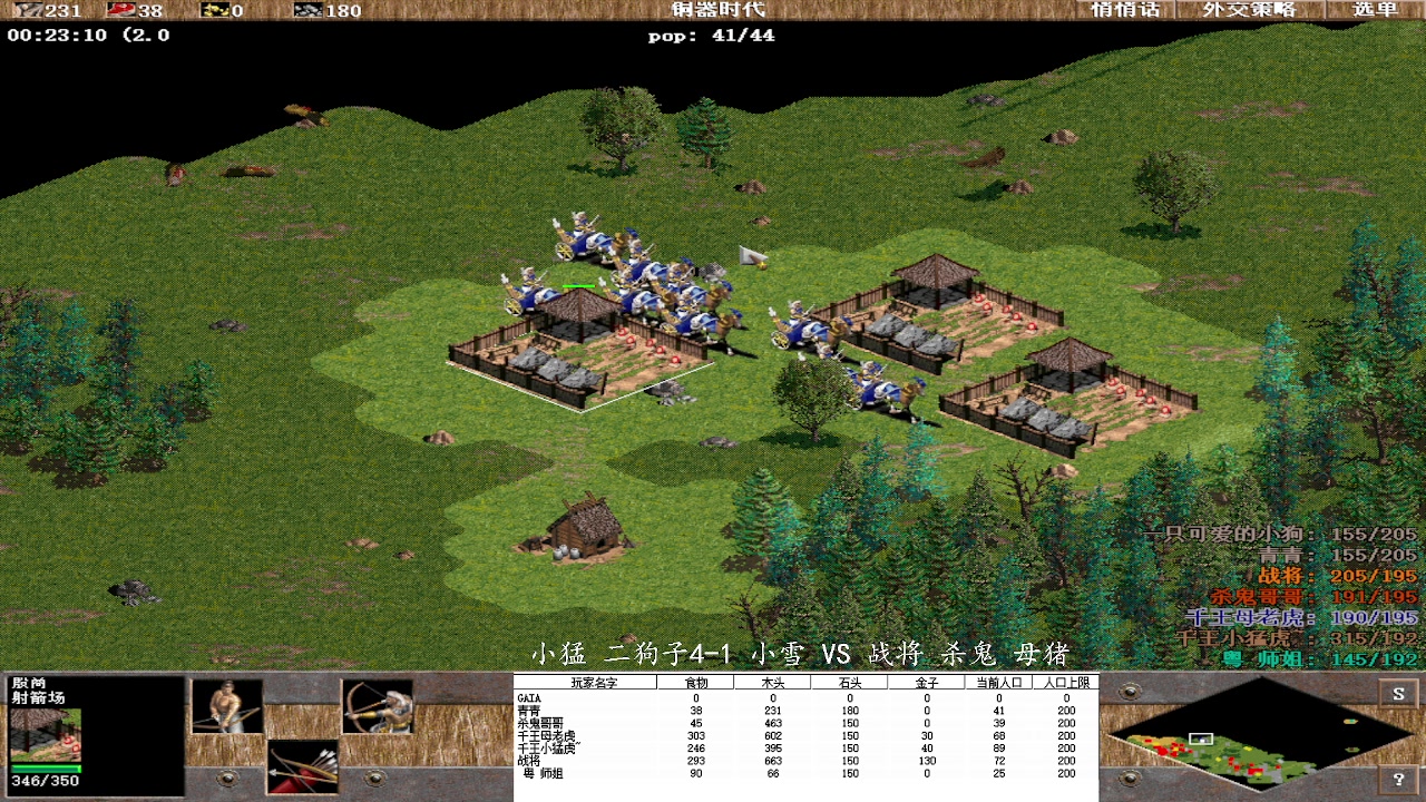 小猛 二狗子4-1 小雪 0VS 3战将 杀鬼 母猪