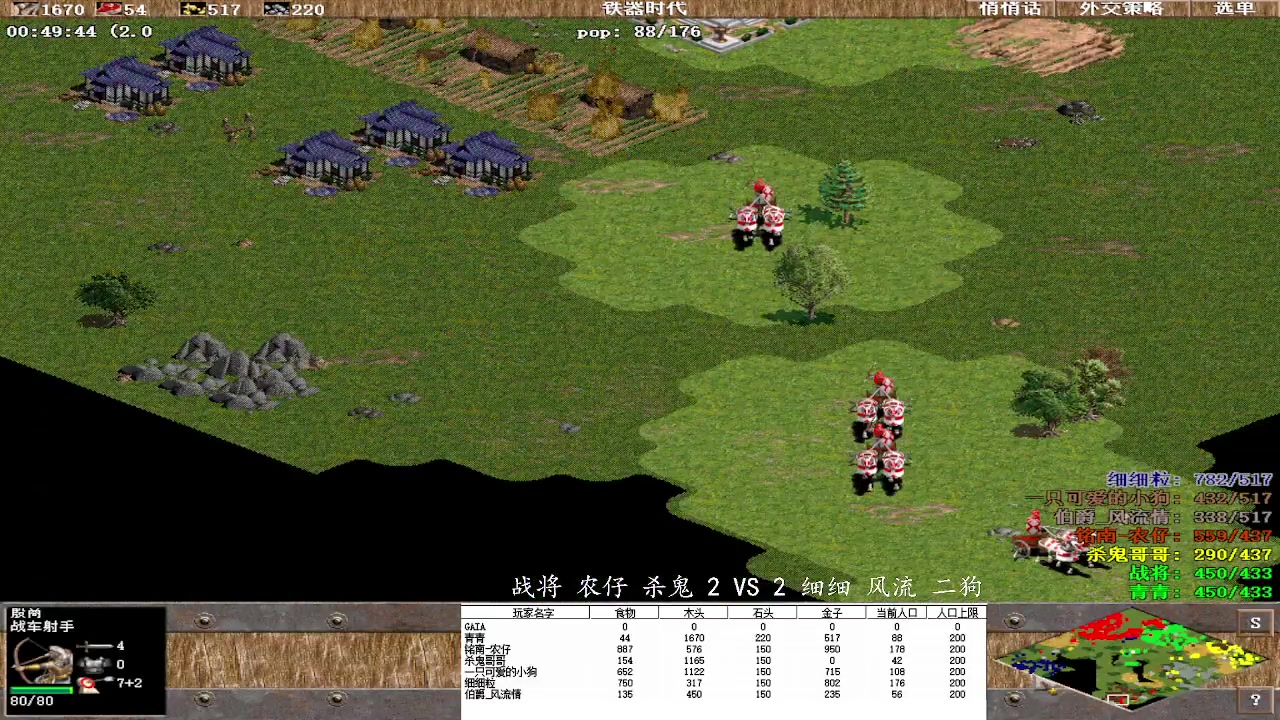 战将 农仔 杀鬼 2VS 3细细 风流 二狗