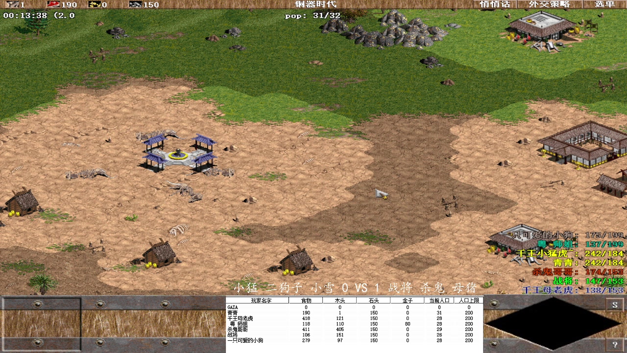 小猛 二狗子  小雪2 VS 战将 杀鬼 母猪3