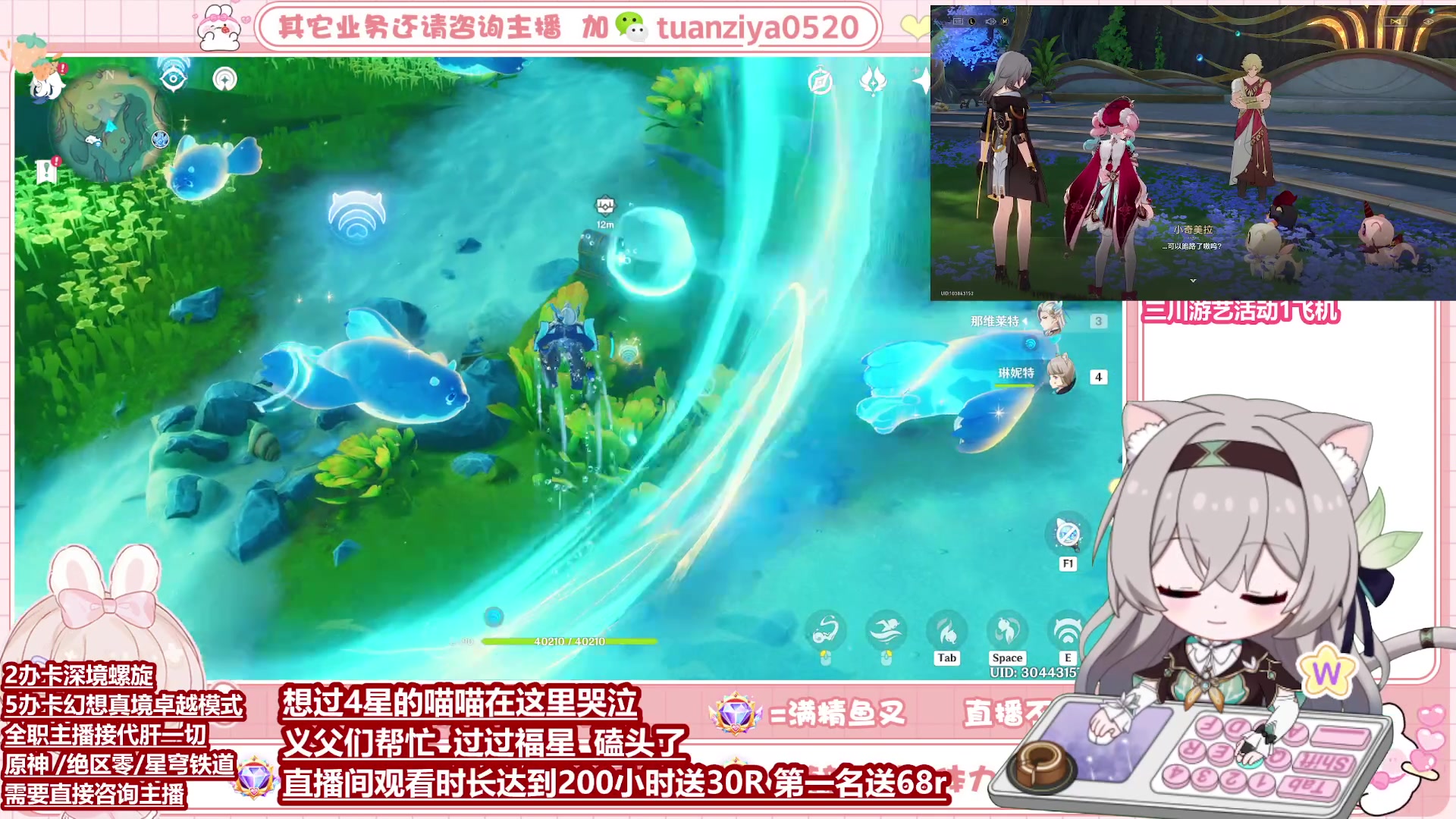 【2025-03-01 18点场】是懒喵团子吖：很闲~真境幻想/深渊~全能型~啥都肝