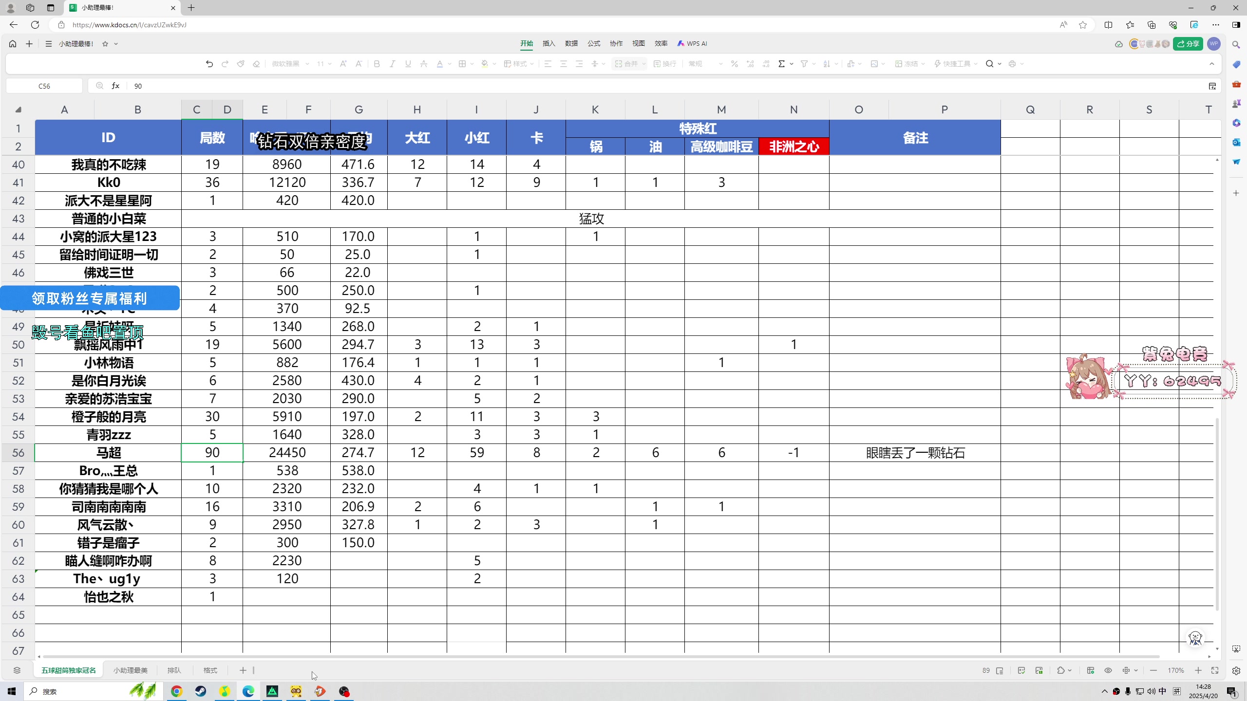 【2025-04-20 14点场】狐狸不太Sao：【狐狸】随便玩玩！