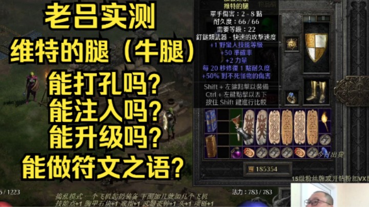 暗黑2 维特的腿（牛腿） 老吕实测
