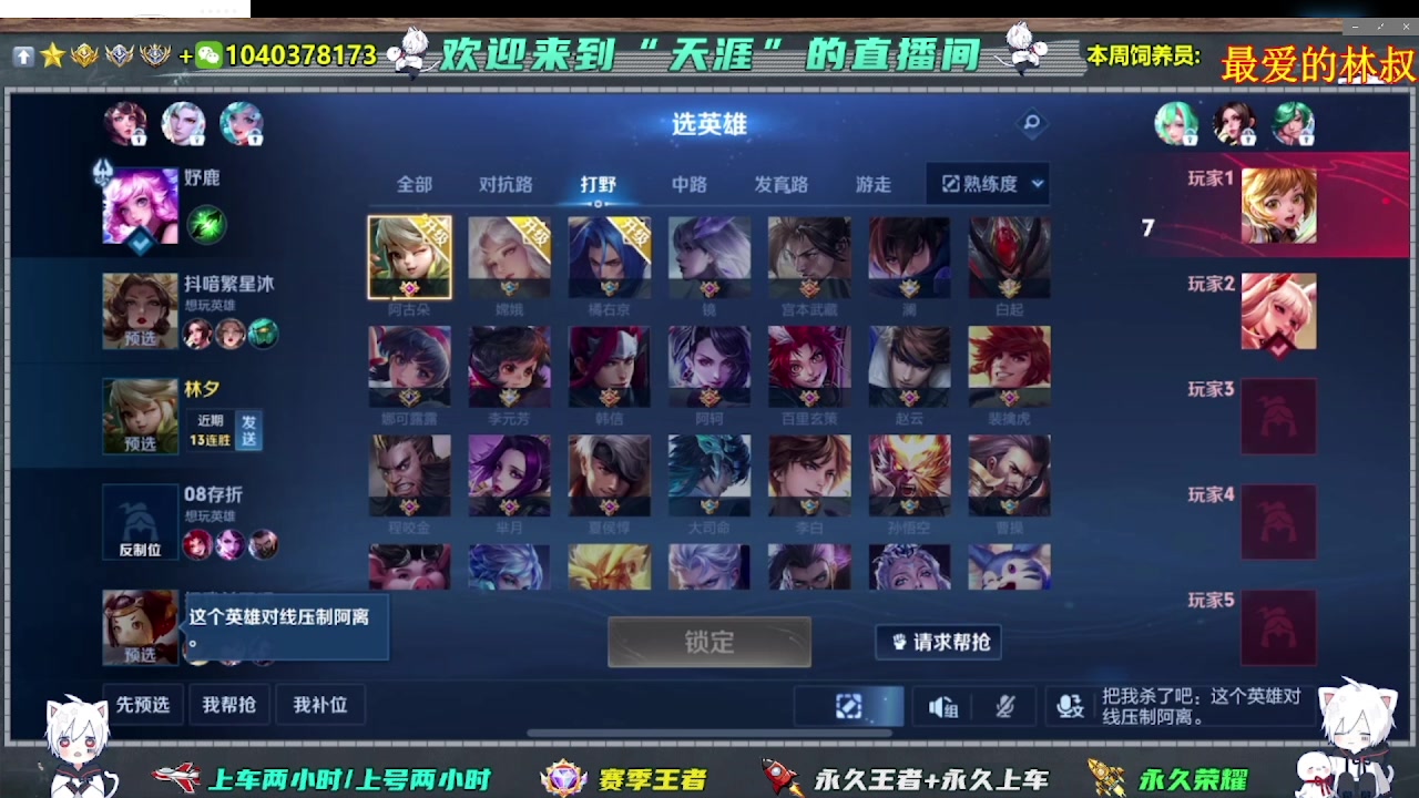 【2025-05-14 02点场】天涯吖丶：国服打野在线带粉摘星