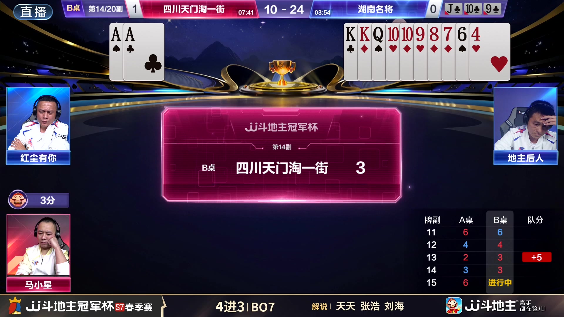 【2025-05-15 18点场】JJ斗地主官方：四川天门淘一街vs湖南名将