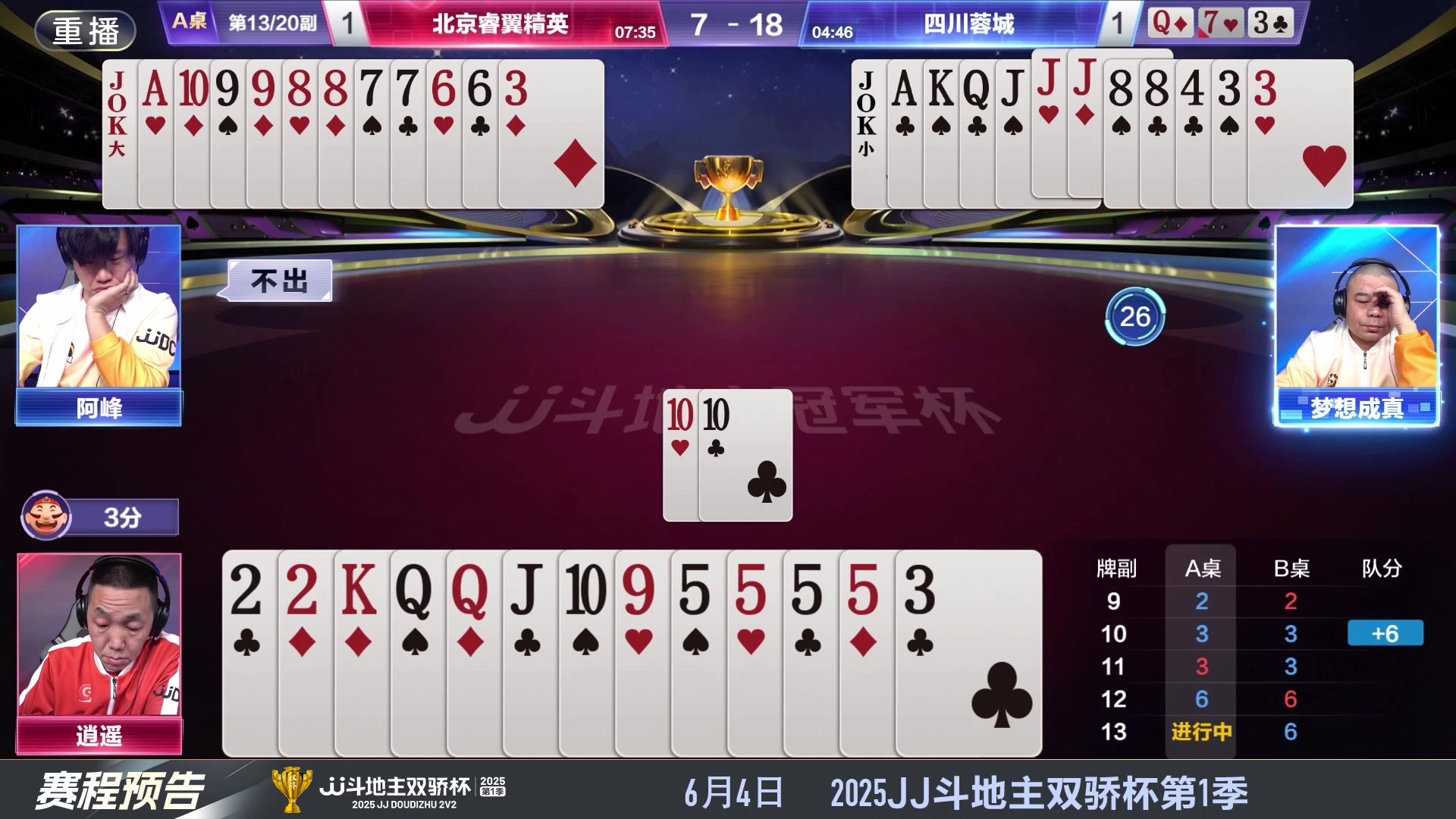 【2025-05-22 18点场】JJ斗地主官方：S7春季赛精彩对局