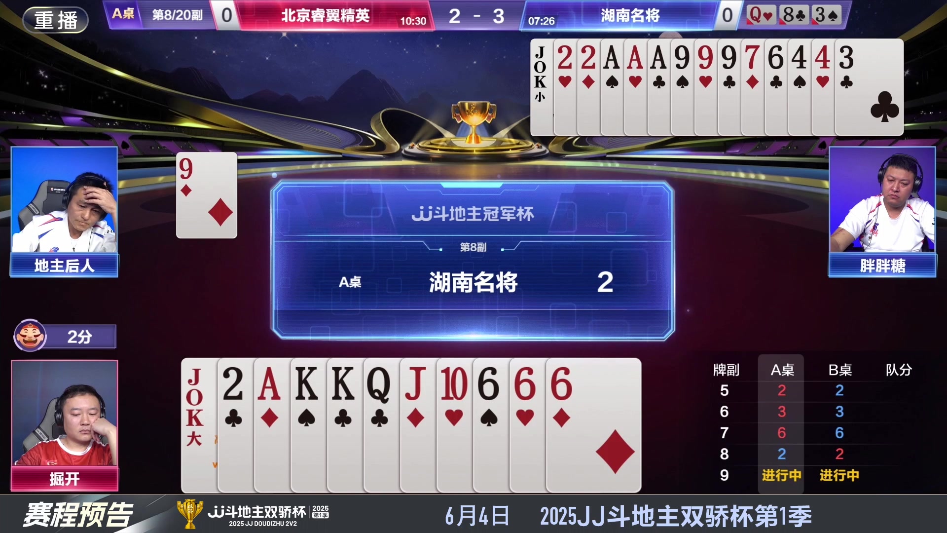 【2025-05-26 08点场】JJ斗地主官方：S7春季赛精彩对局