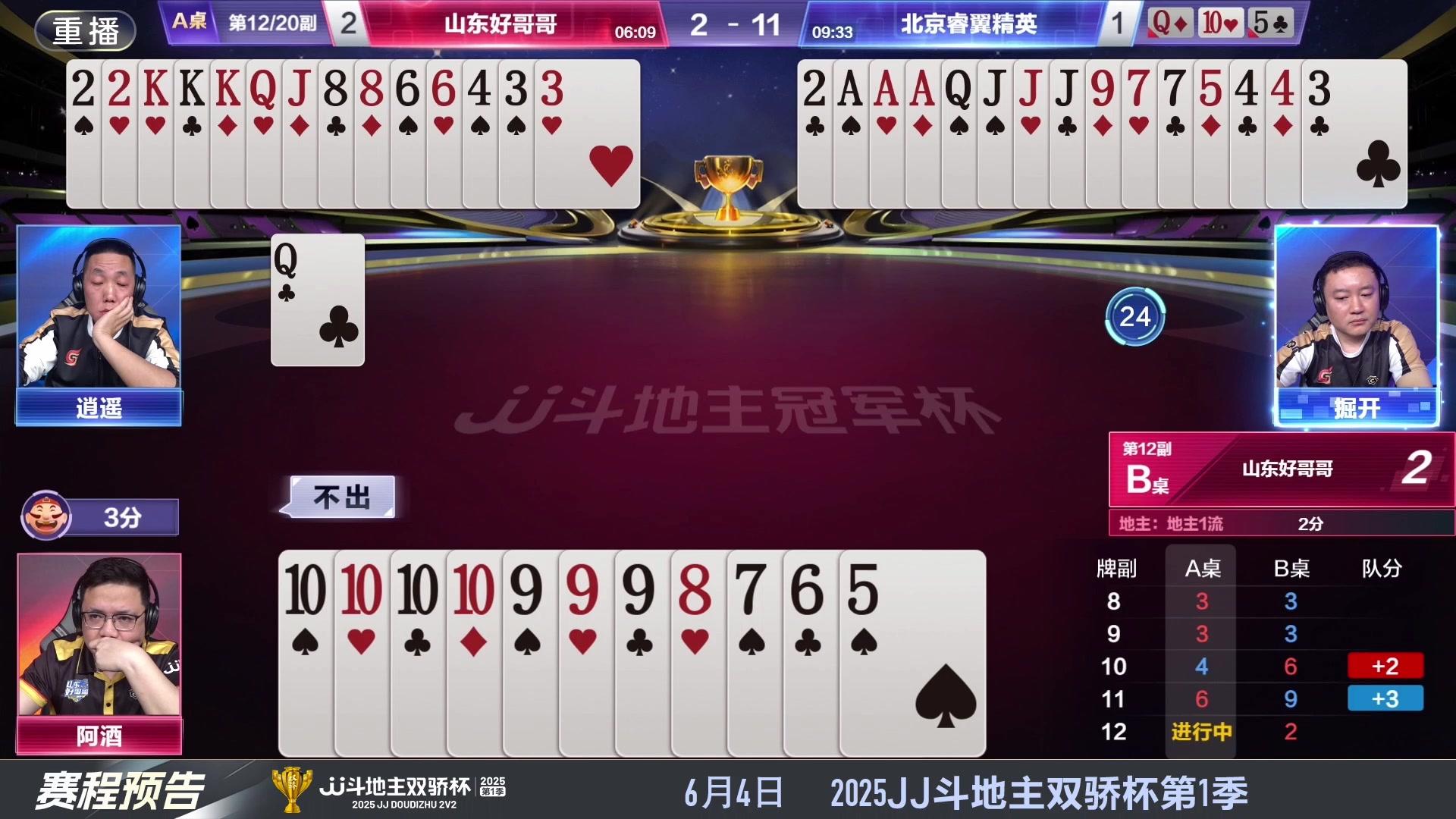 【2025-05-30 10点场】JJ斗地主官方：S7春季赛精彩对局