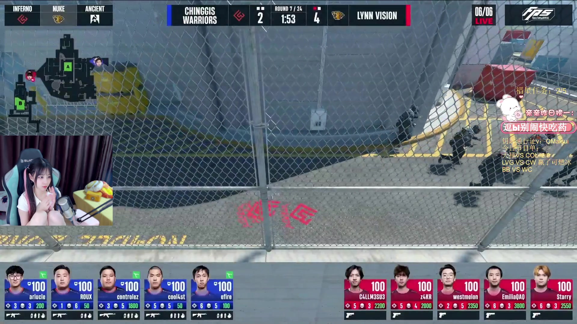 【2025-06-06 02点场】解说小樱sakura灬：【小樱】major中国LVG VS CW