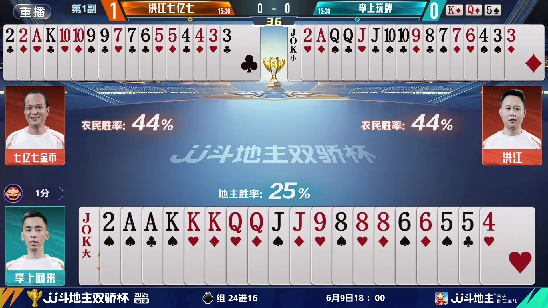 【2025-06-07 23点场】JJ斗地主官方：双骄杯进行中