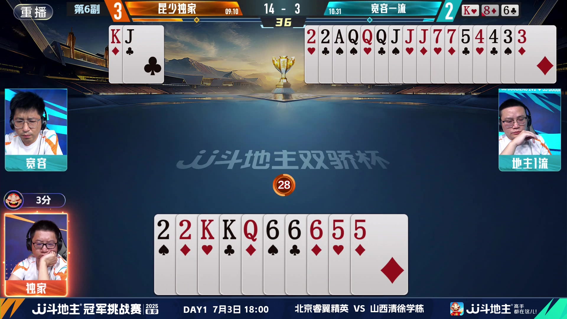 【2025-06-21 16点场】JJ斗地主官方：双骄杯继续，较量激烈！