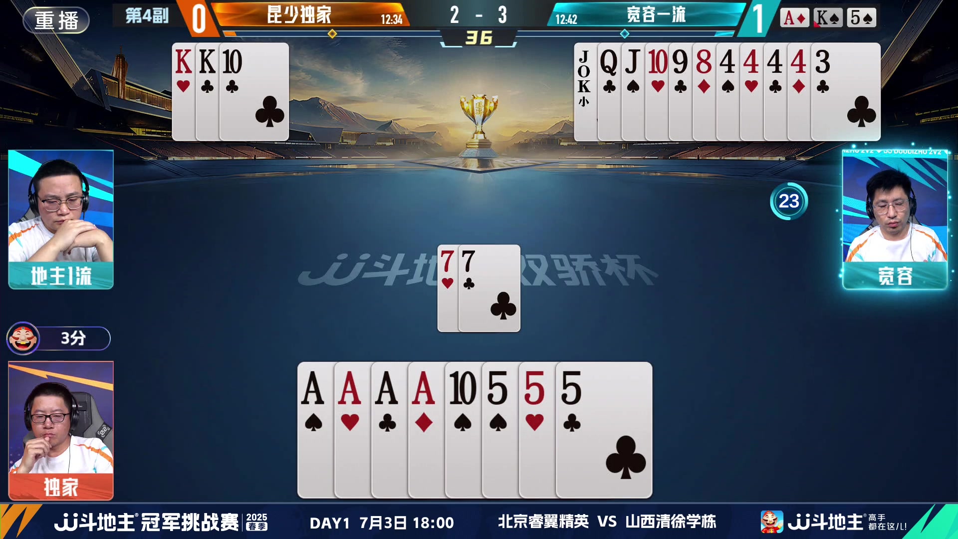 【2025-06-23 04点场】JJ斗地主官方：双骄杯继续，较量激烈！