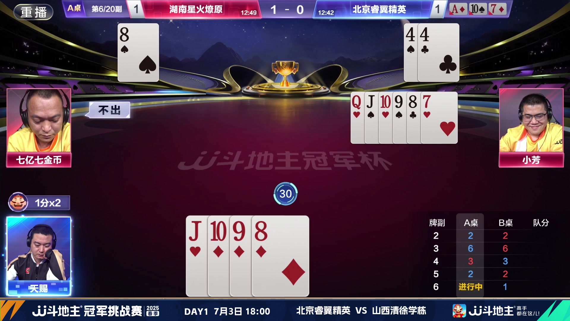 【2025-06-25 02点场】JJ斗地主官方：双骄杯继续，较量激烈！