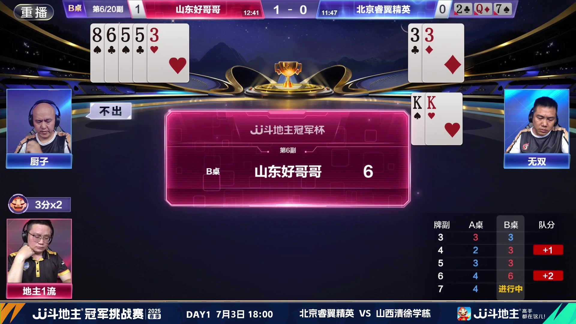 【2025-06-26 02点场】JJ斗地主官方：双骄杯继续，较量激烈！
