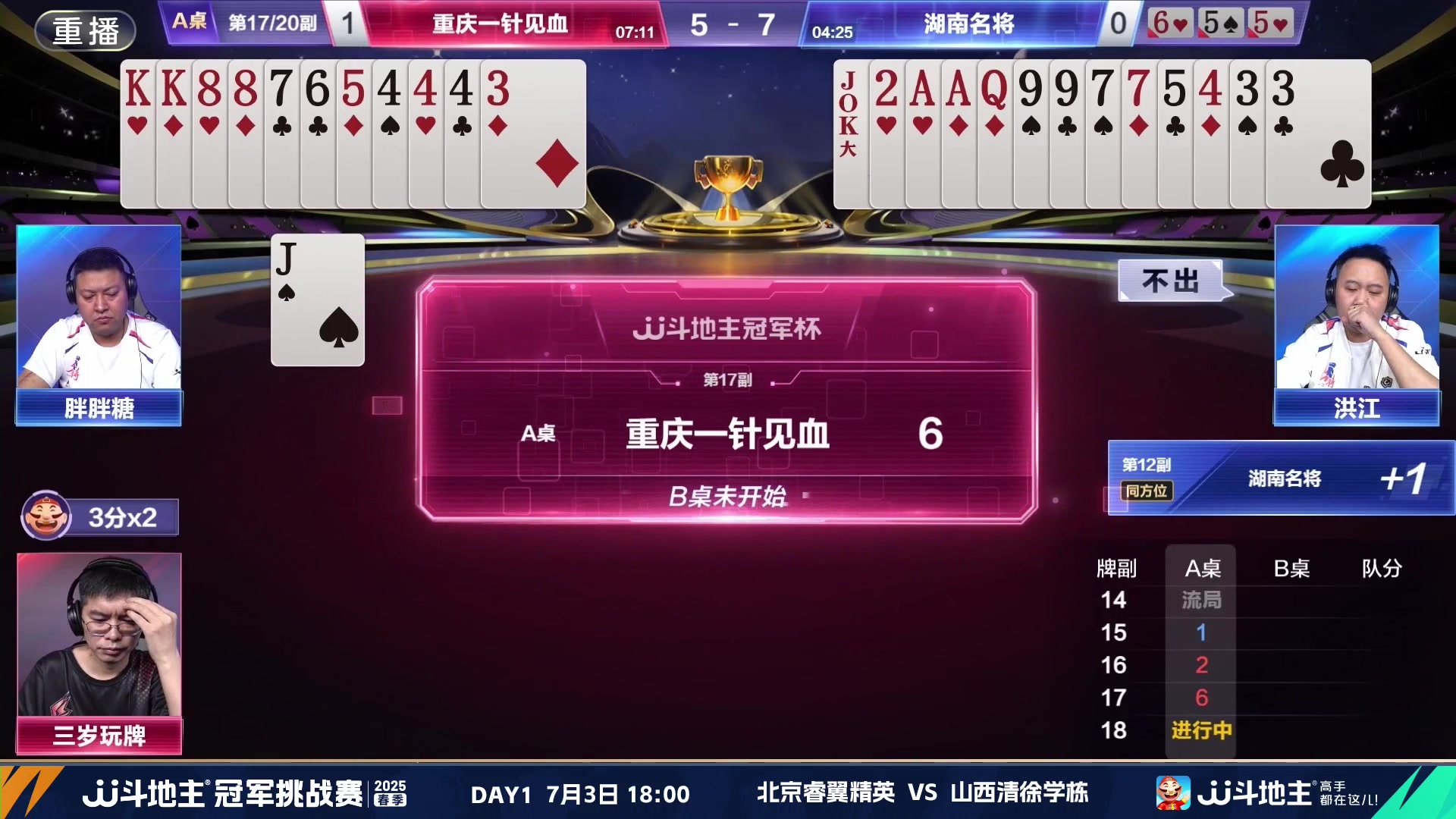 【2025-06-25 22点场】JJ斗地主官方：双骄杯继续，较量激烈！