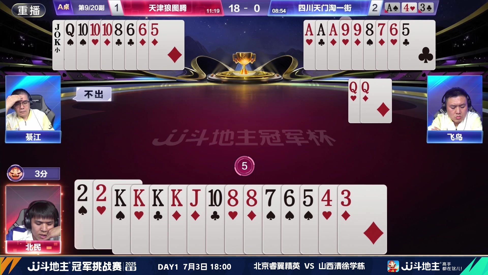 【2025-07-02 00点场】JJ斗地主官方：双骄杯继续，较量激烈！