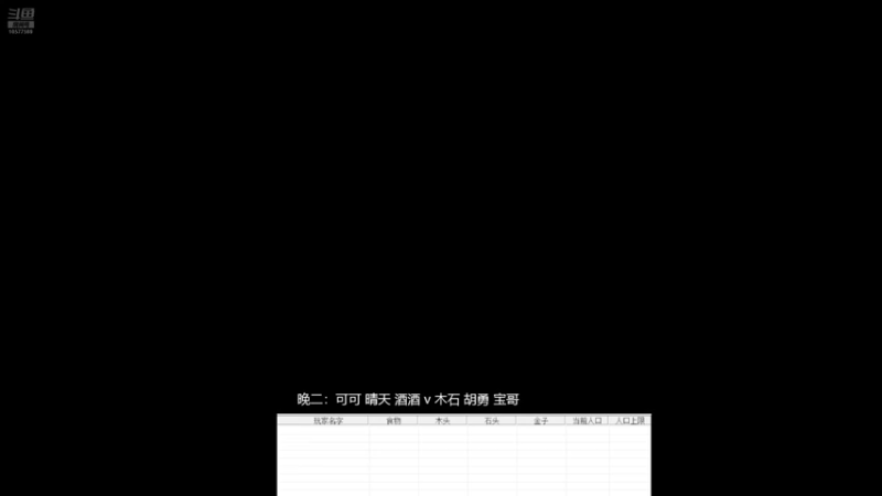 晚二:可可 晴天 酒酒 0 v3 木石 胡勇 宝哥