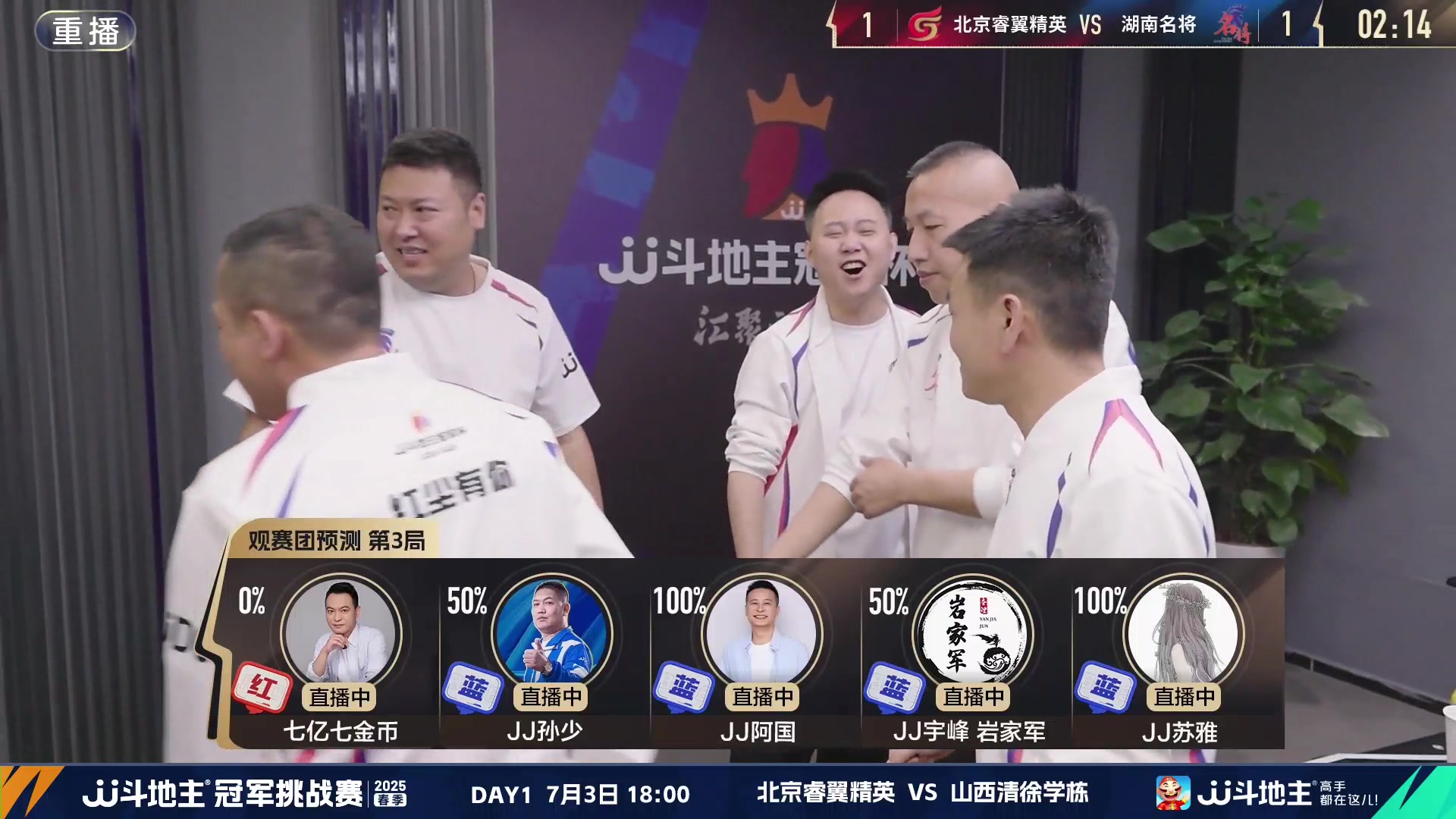 【2025-07-03 06点场】JJ斗地主官方：双骄杯继续，较量激烈！