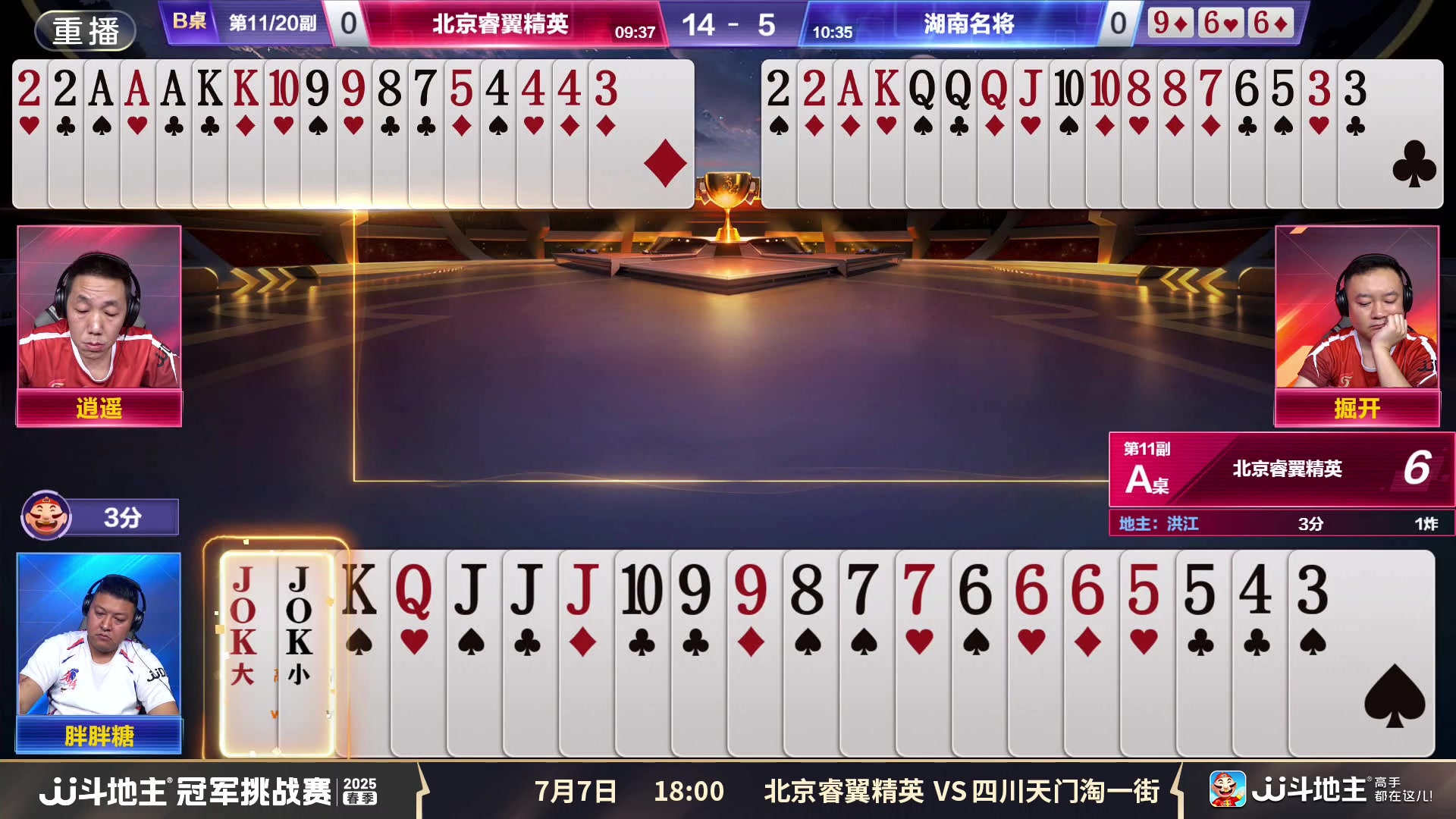【2025-07-06 00点场】JJ斗地主官方：春季冠军挑战赛，神仙打架！