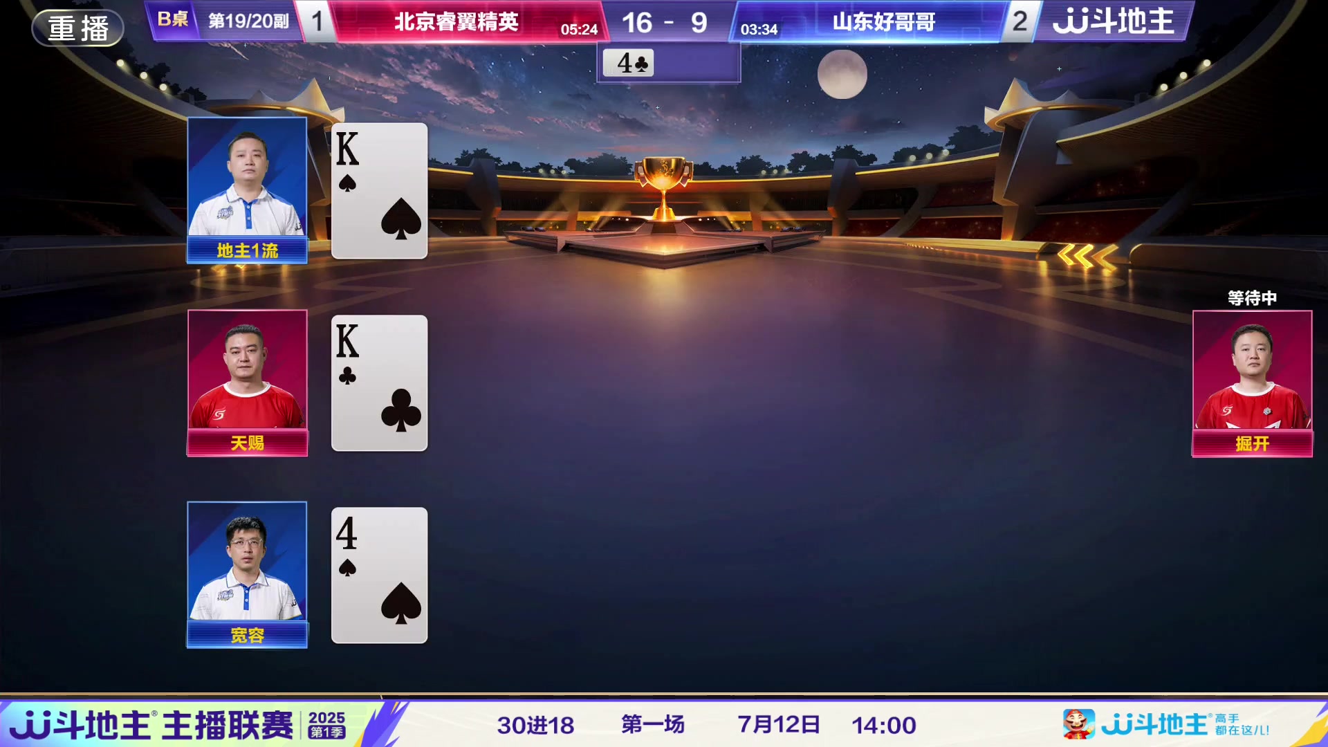 【2025-07-10 02点场】JJ斗地主官方：春季冠军挑战赛，神仙打架！