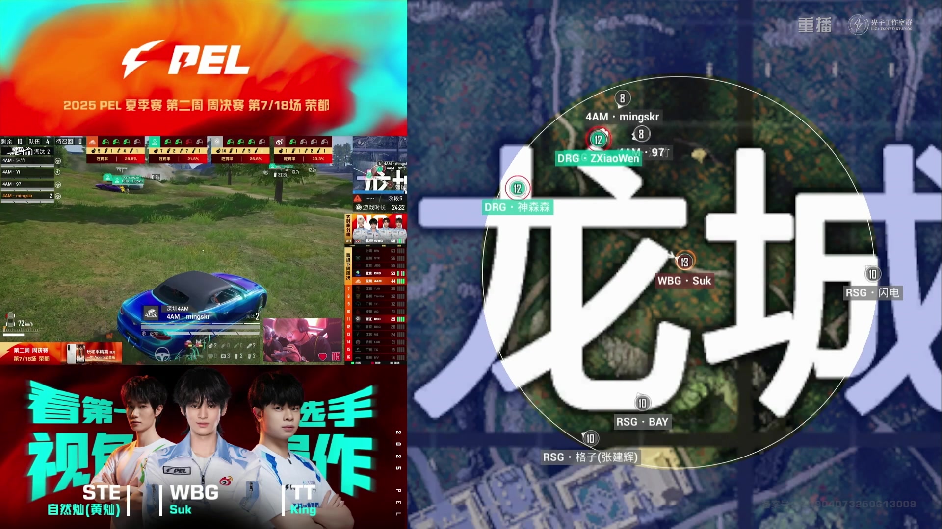 【2025-07-13 12点场】和平精英官方赛事：重播丨PEL夏季赛常规赛W2D3