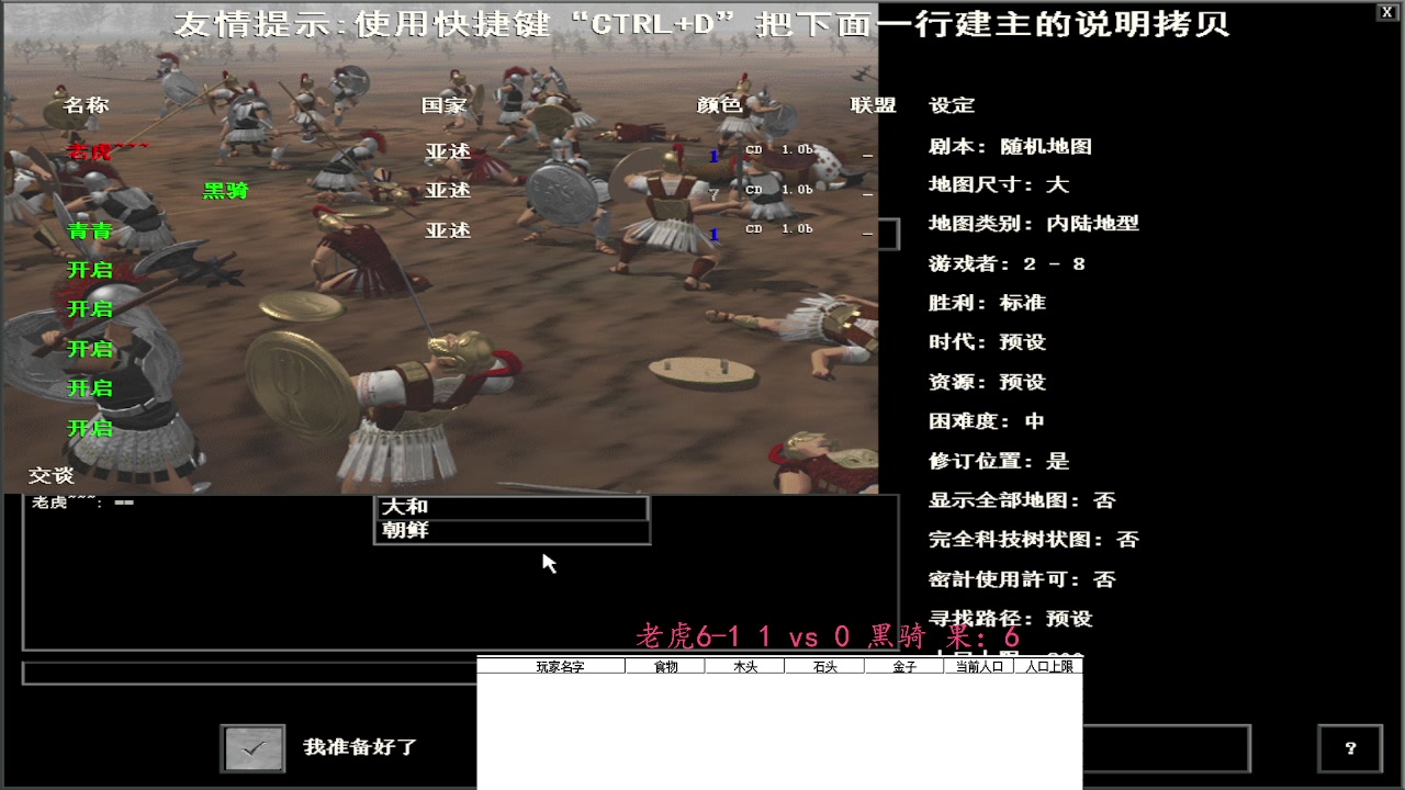 老虎6-1 3vs 0 黑骑