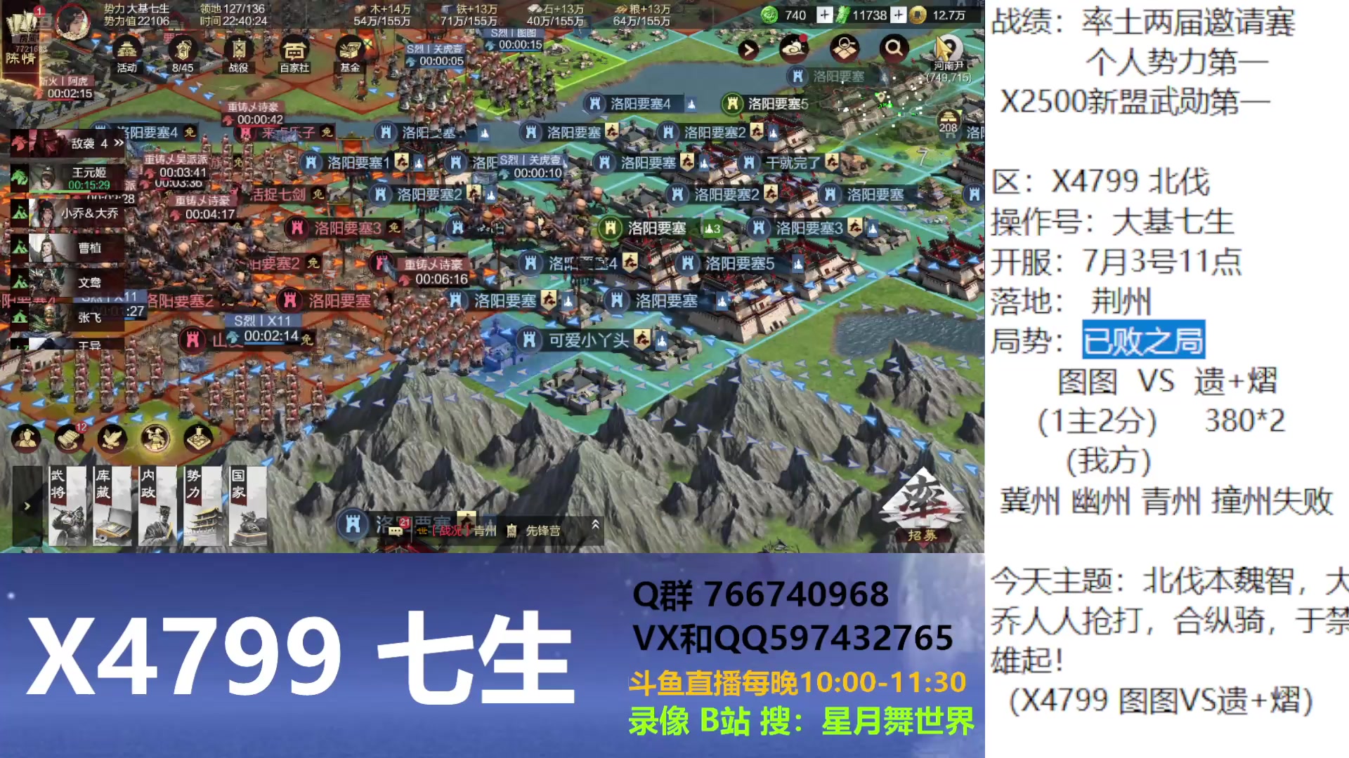 【2025-07-13 完整版】星月舞世界：北伐本魏智，大乔人人抢打，合纵骑，于禁雄