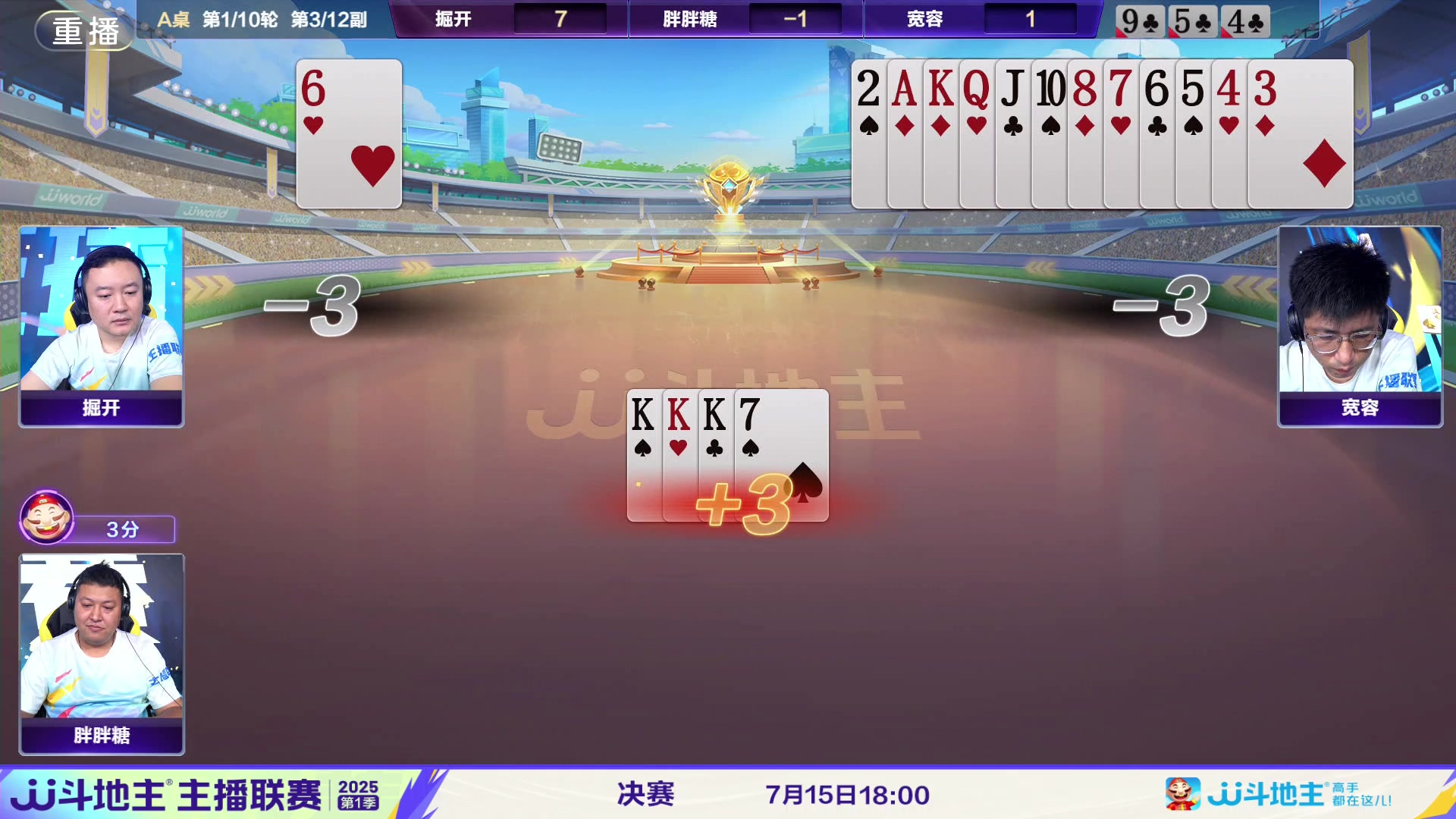 【2025-07-15 06点场】JJ斗地主官方：主播联赛第一季，各显神通