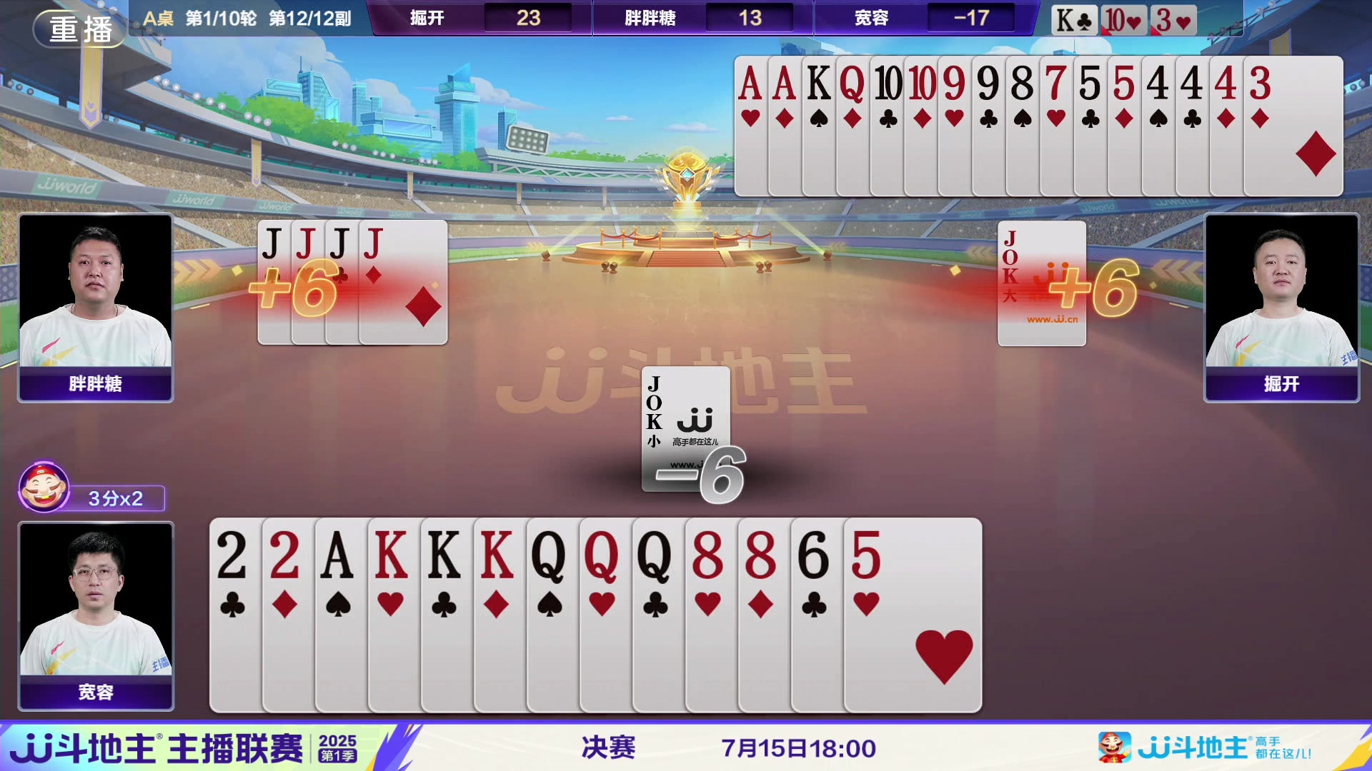 【2025-07-15 14点场】JJ斗地主官方：主播联赛第一季，各显神通