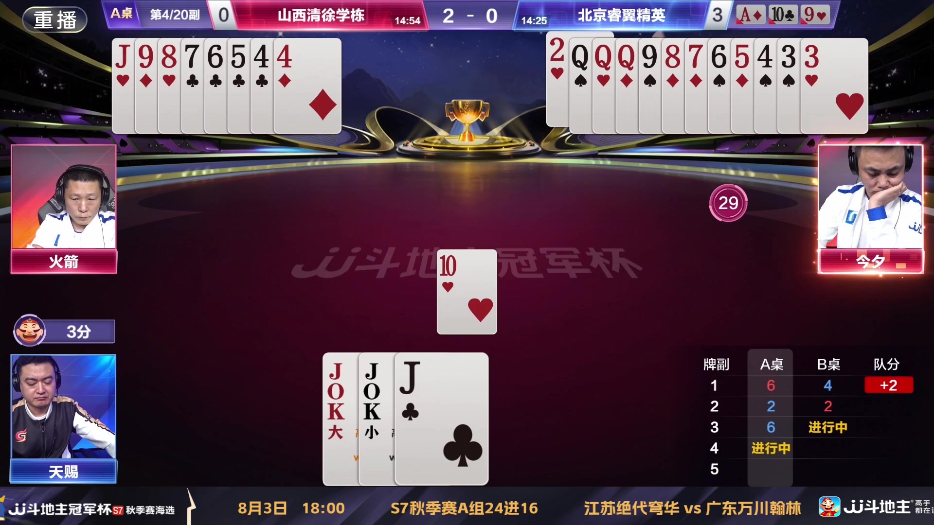 【2025-07-28 22点场】JJ斗地主官方：S7秋季海选淘汰赛